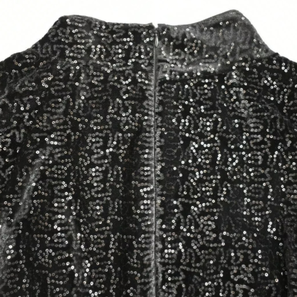 Harper Rose Sequin Bodice Black Jumpsuit Short Sleeves Size 8 NWT MSRP $138 - Picture 6 of 11